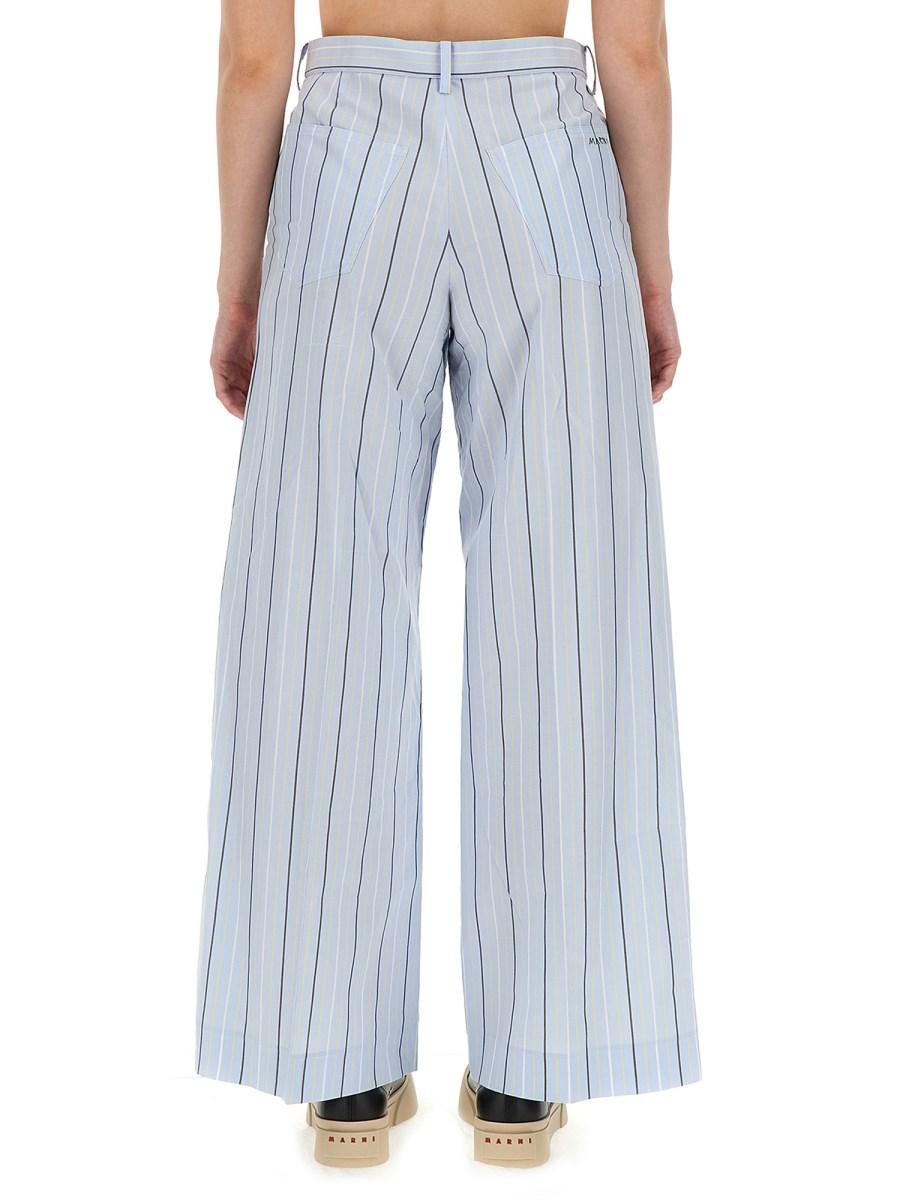 MARNI PANTALONE PALAZZO CON MOTIVO RIGA Qualità Garantita