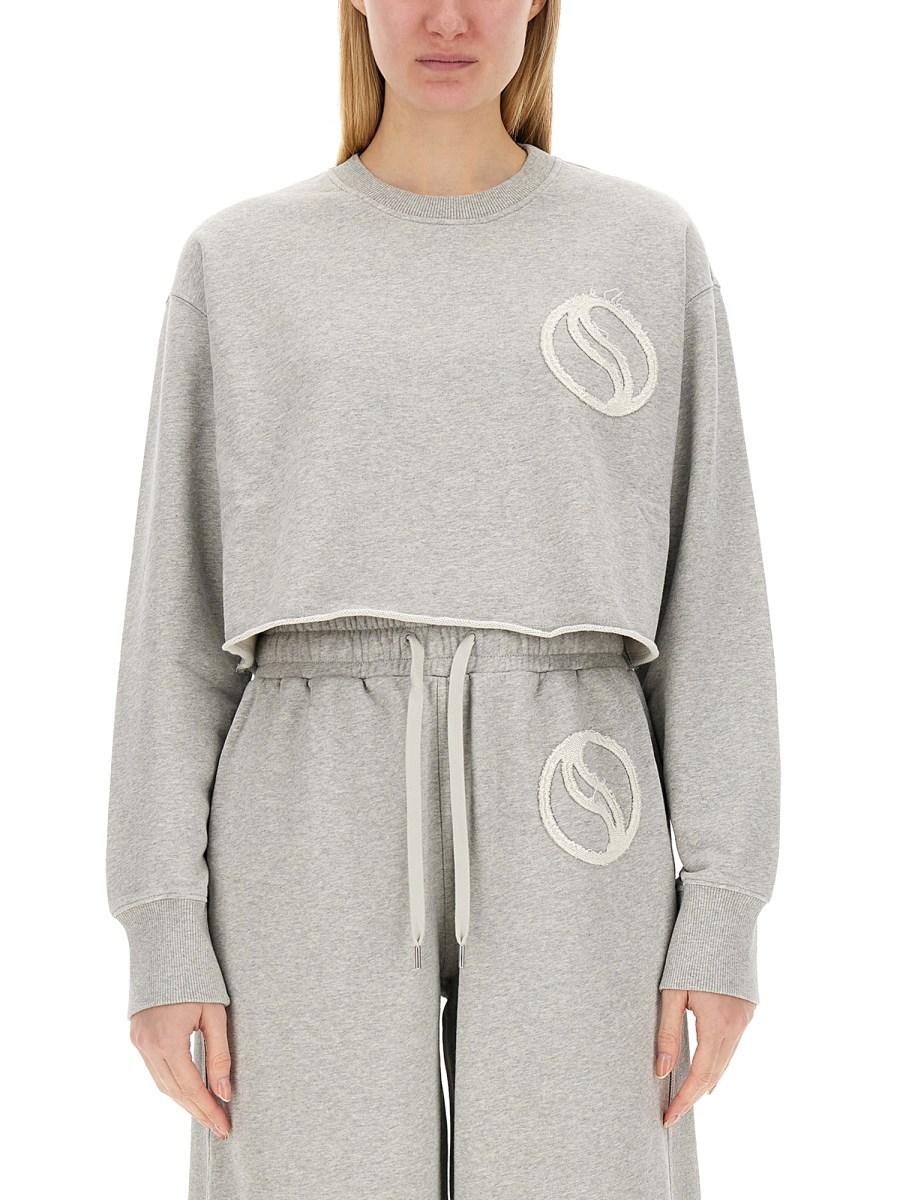 STELLA McCARTNEY FELPA IN COTONE CON LOGO Prezzo Ridotto