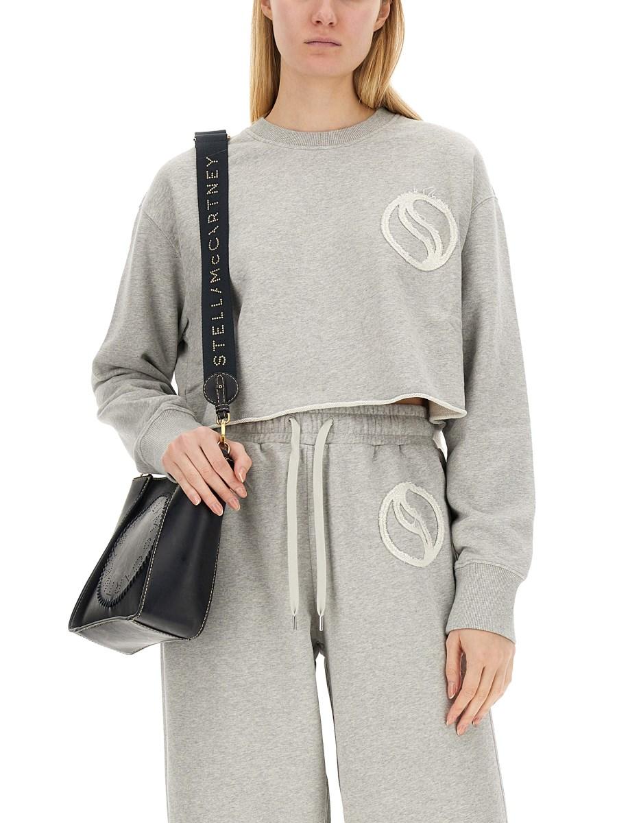 STELLA McCARTNEY FELPA IN COTONE CON LOGO Prezzo Ridotto