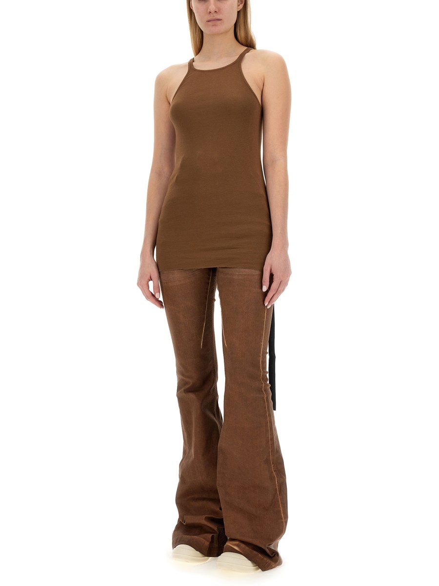 RICK OWENS DRKSHDW T-SHIRT "RACER BACK" IN COTONE Offerte