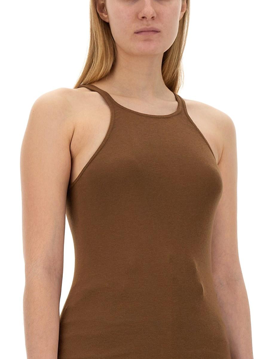 RICK OWENS DRKSHDW T-SHIRT "RACER BACK" IN COTONE Offerte