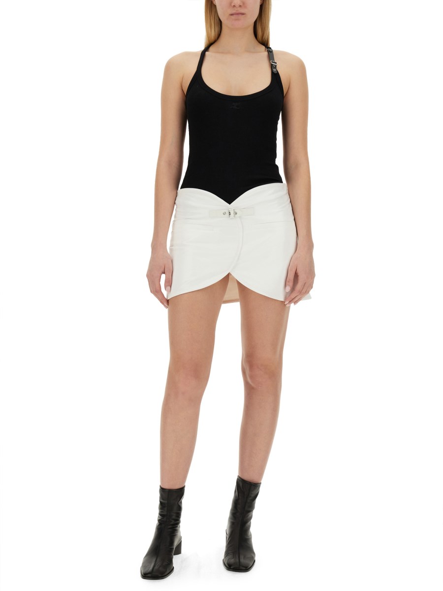 COURREGES GONNA "ELLIPSE" IN VINILE Moda