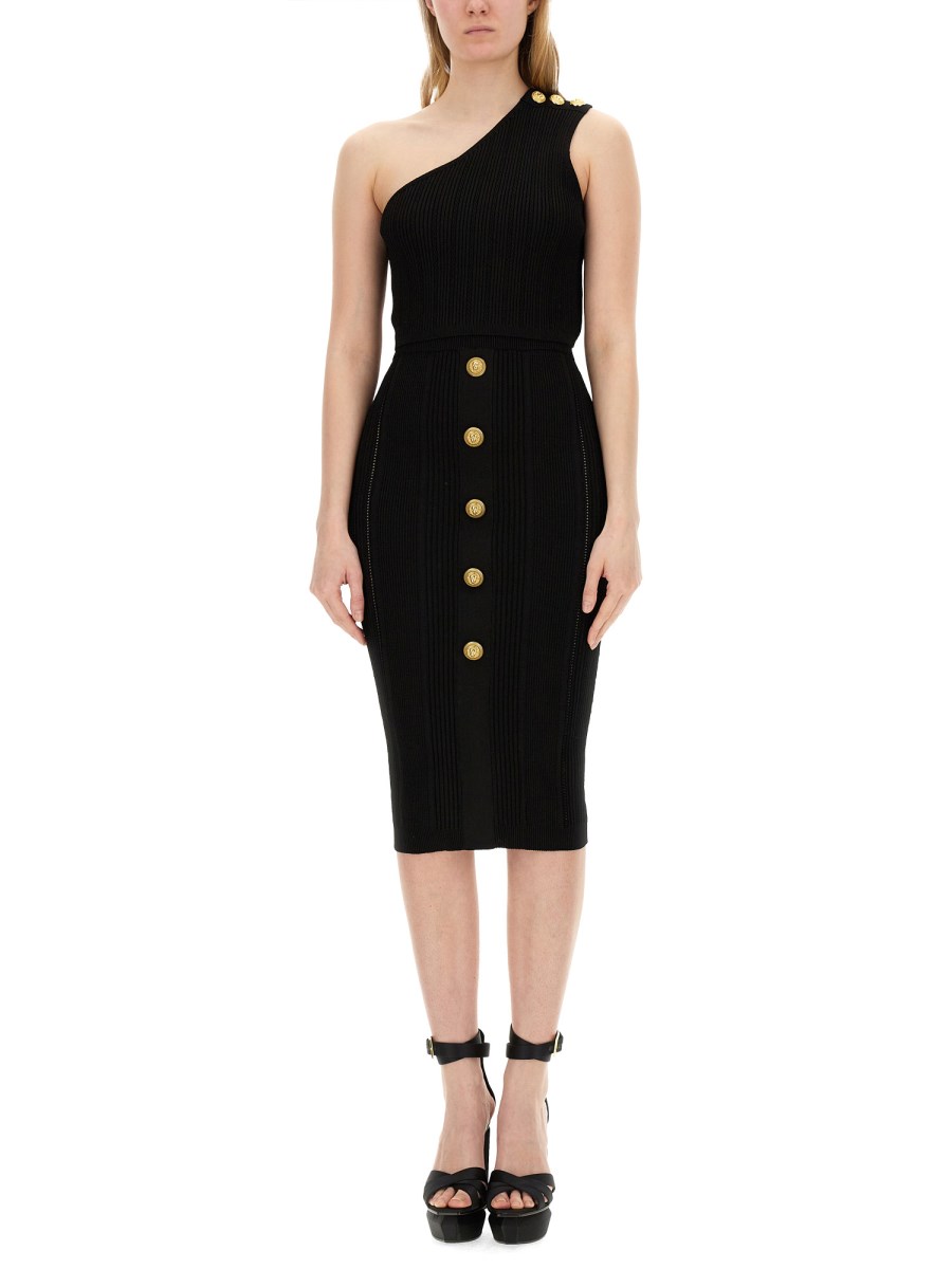 BALMAIN TOP MONOSPALLA IN VISCOSA Italia