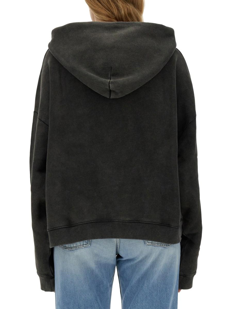 ACNE STUDIOS FELPA IN COTONE CON STAMPA SKULL Affare Del Giorno