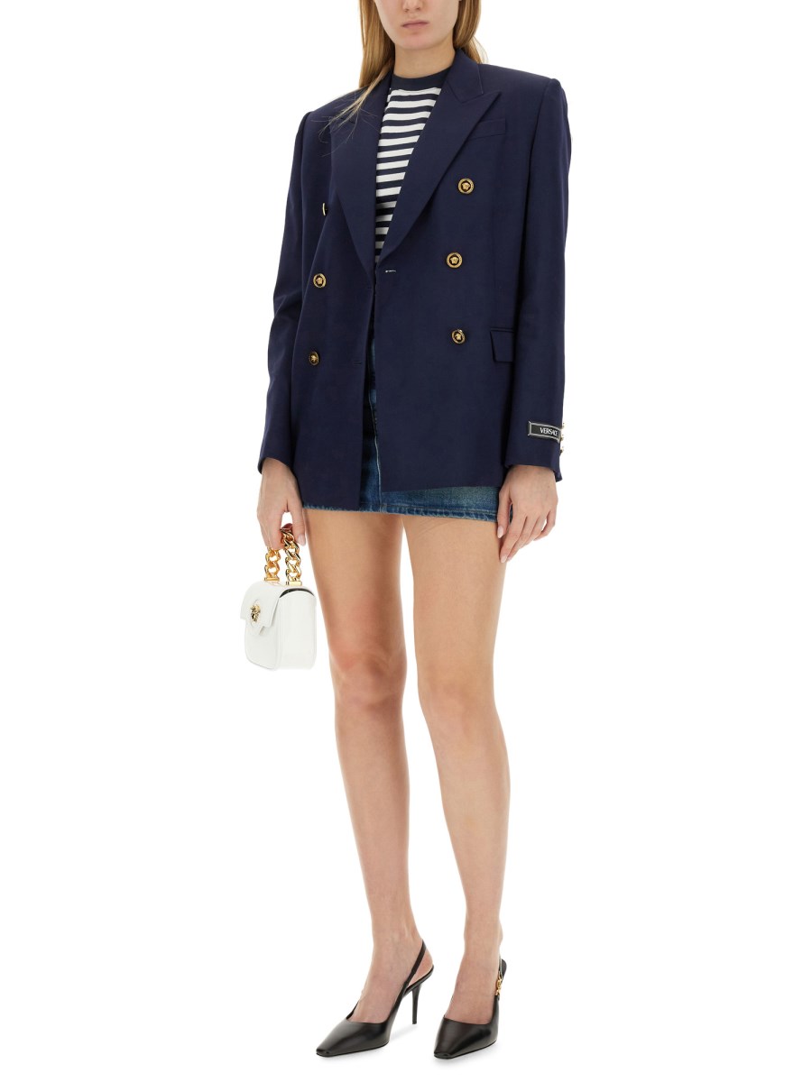 VERSACE BLAZER DOPPIOPETTO CON FIT MASCHILE Prezzo Ridotto