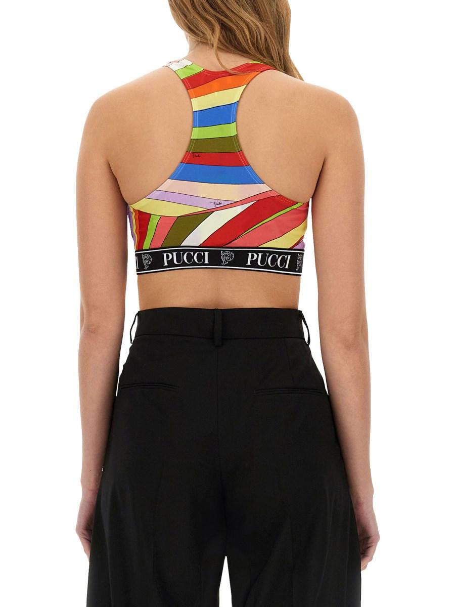 PUCCI TOP IN LYCRA CON STAMPA Sconto