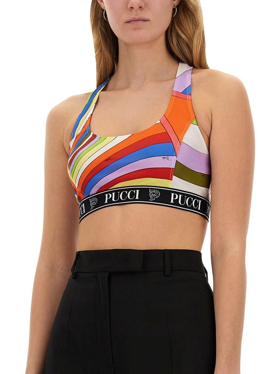 PUCCI TOP IN LYCRA CON STAMPA Sconto