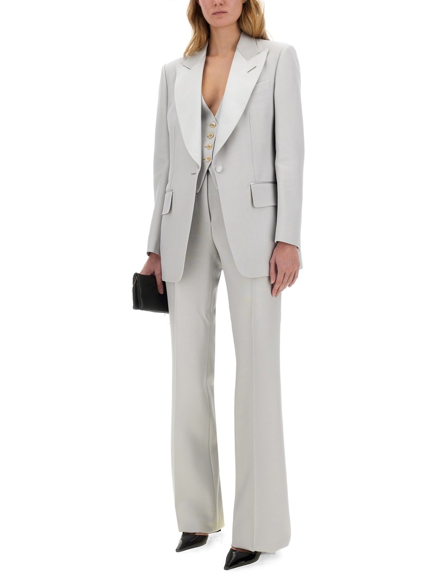 TOM FORD PANTALONE TAILORED TUXEDO WIDE LEG Saldi Di Fabbrica