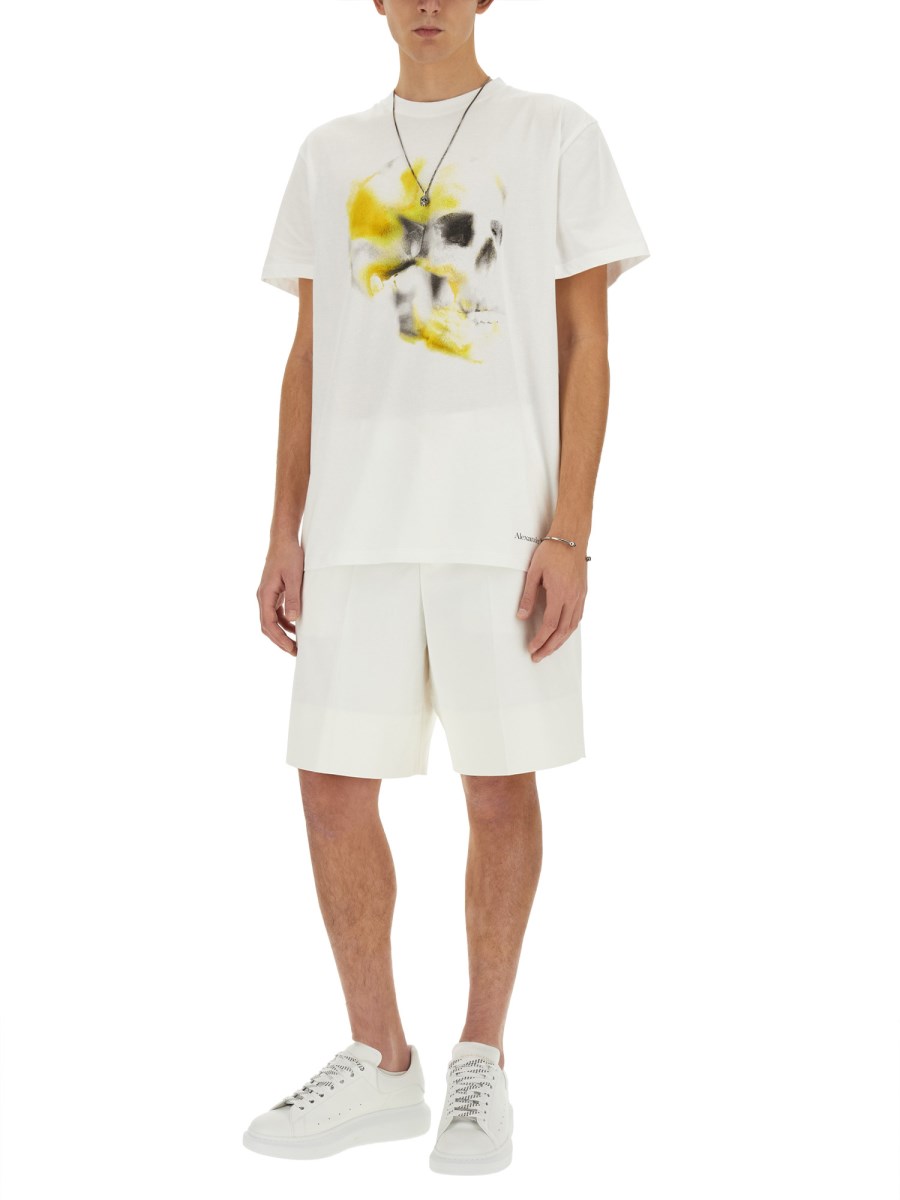 ALEXANDER McQUEEN T-SHIRT "OBSCURED SKULL" Nuovo