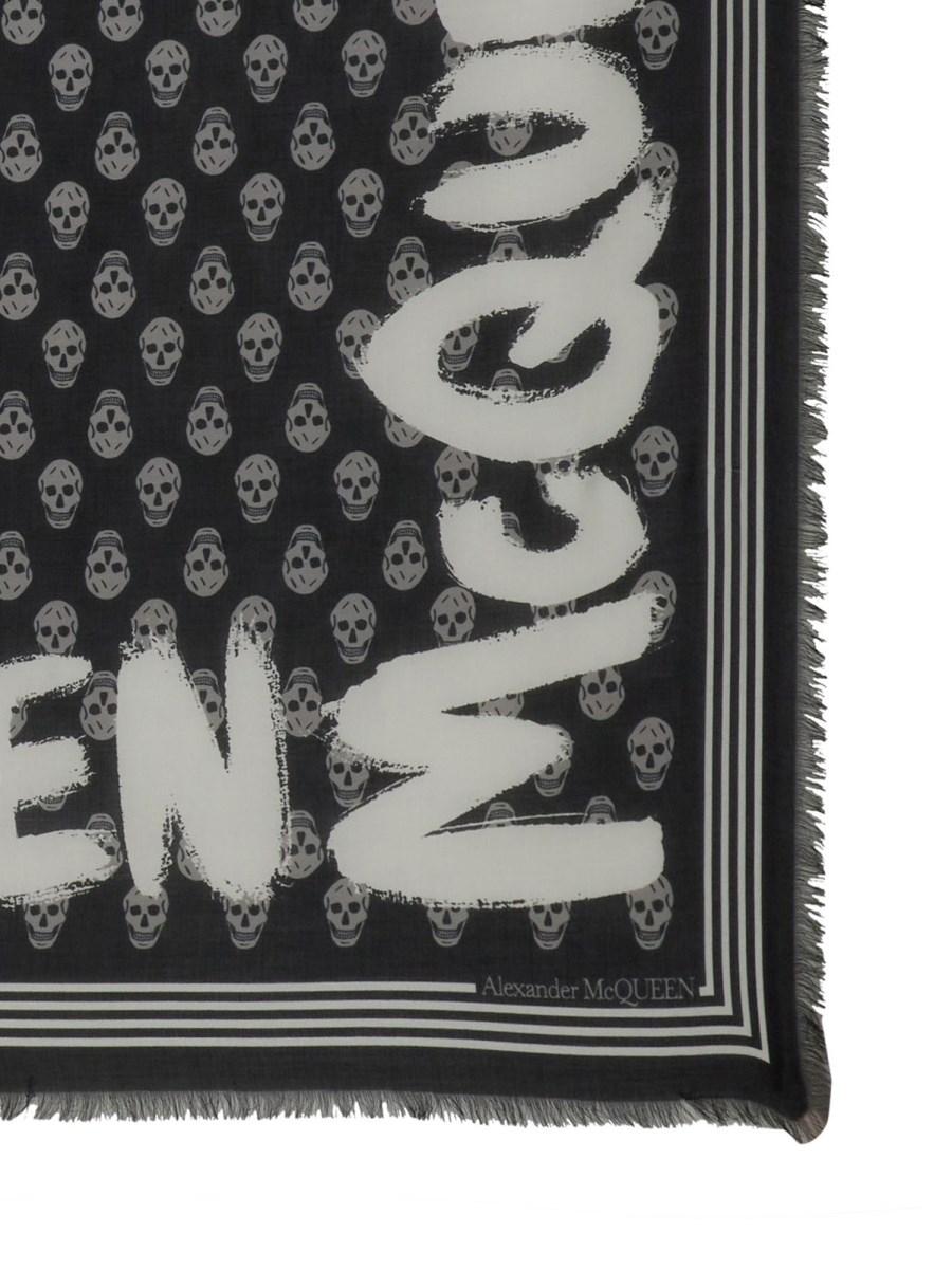 ALEXANDER McQUEEN FOULARD GRAFFITI BIKER Fino Al -60%