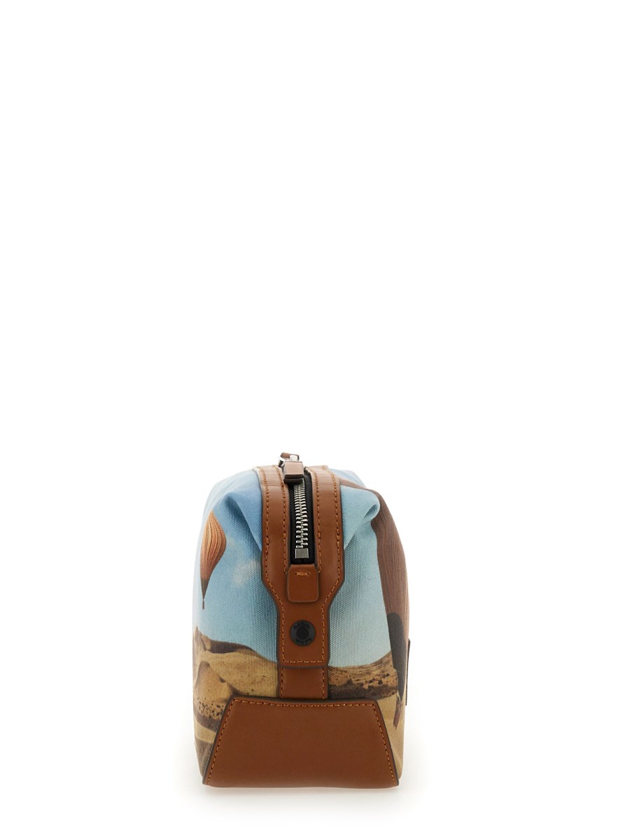 PAUL SMITH BEAUTY CASE CON STAMPA SIGNATURE STRIPE BALLOON IN TELA Sottocosto