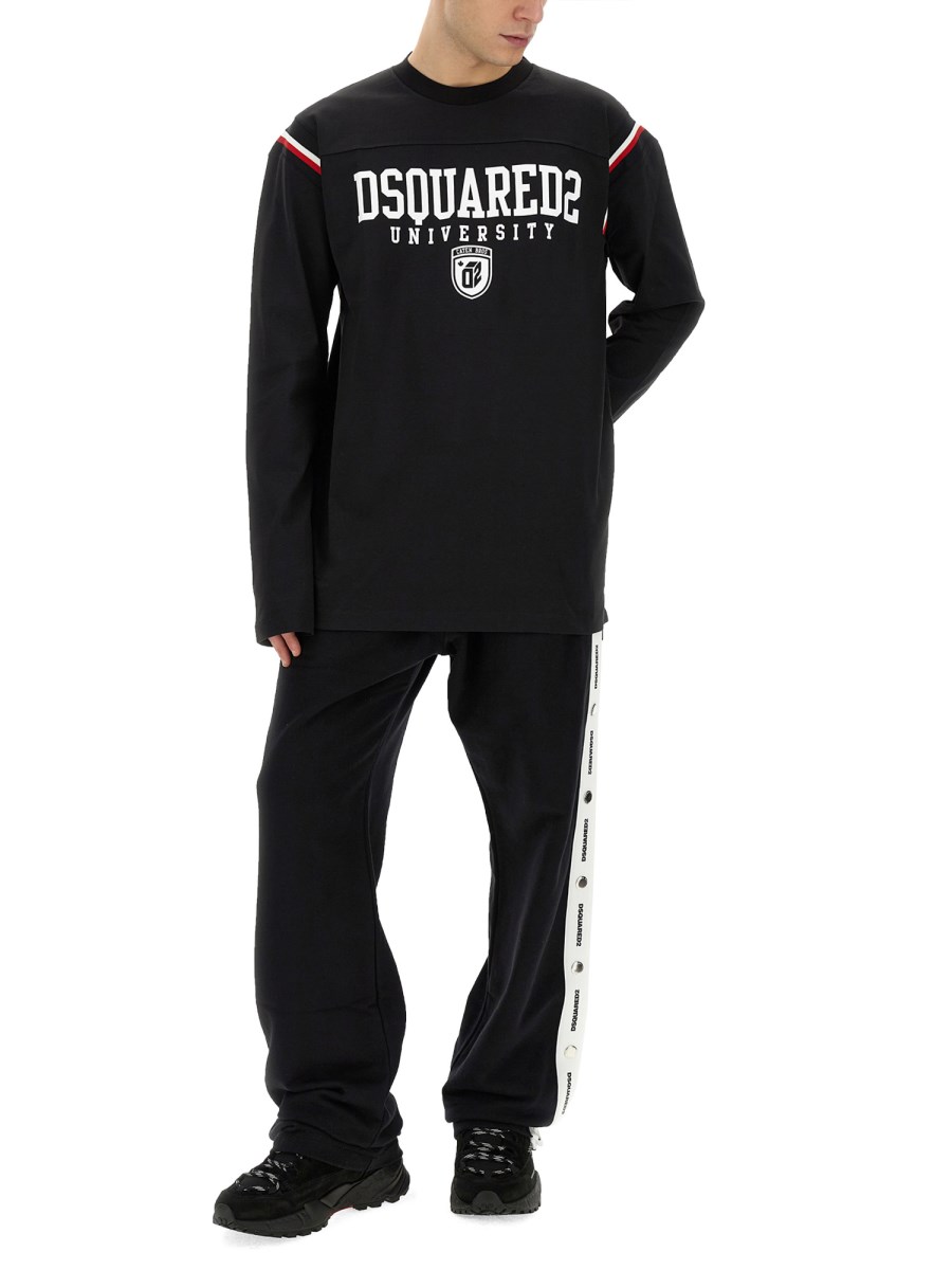 DSQUARED FELPA IN COTONE CON LOGO Vendita Calda