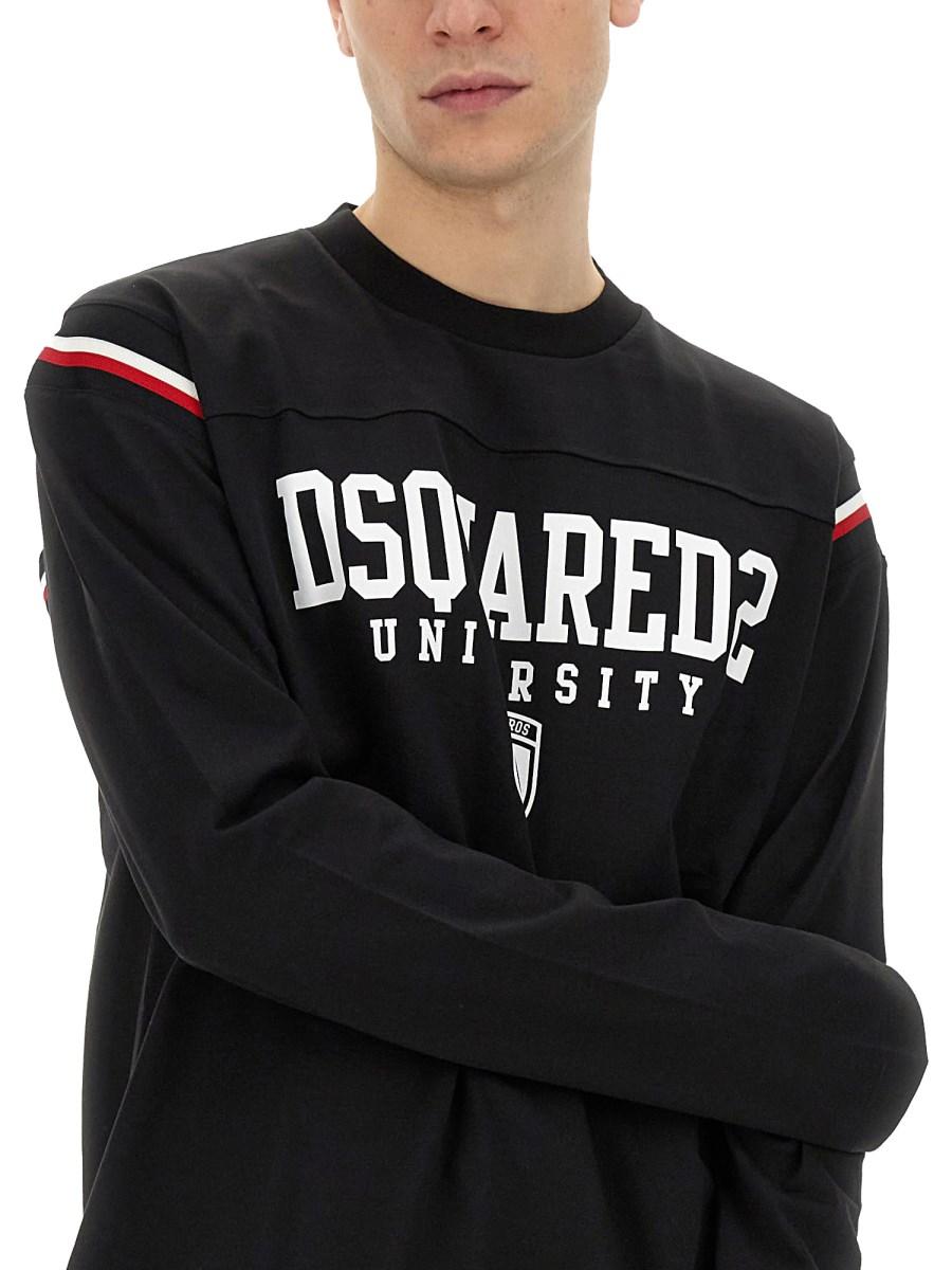 DSQUARED FELPA IN COTONE CON LOGO Vendita Calda