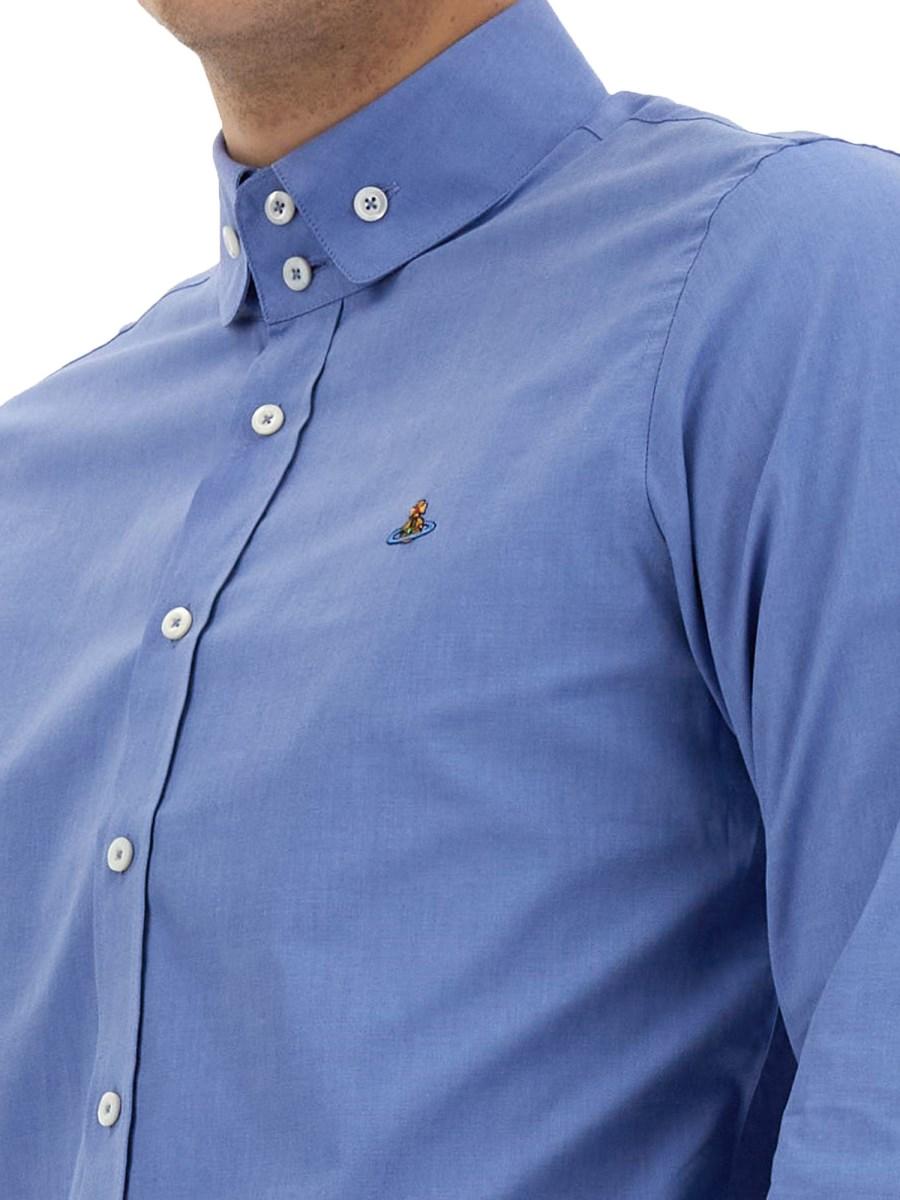 VIVIENNE WESTWOOD CAMICIA KRALL BUTTON DOWN IN COTONE In Saldo