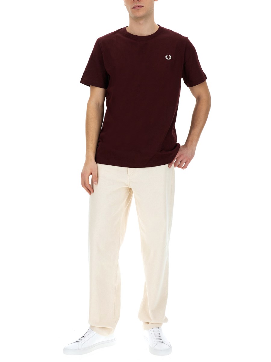 FRED PERRY T-SHIRT IN JERSEY DI COTONE CON LOGO Moda
