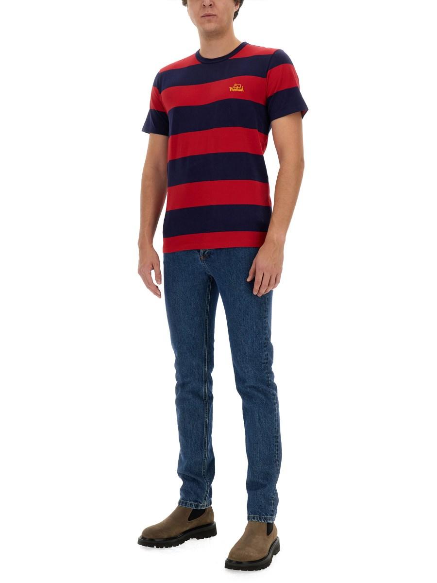 WOOLRICH T-SHIRT A RIGHE Vendita