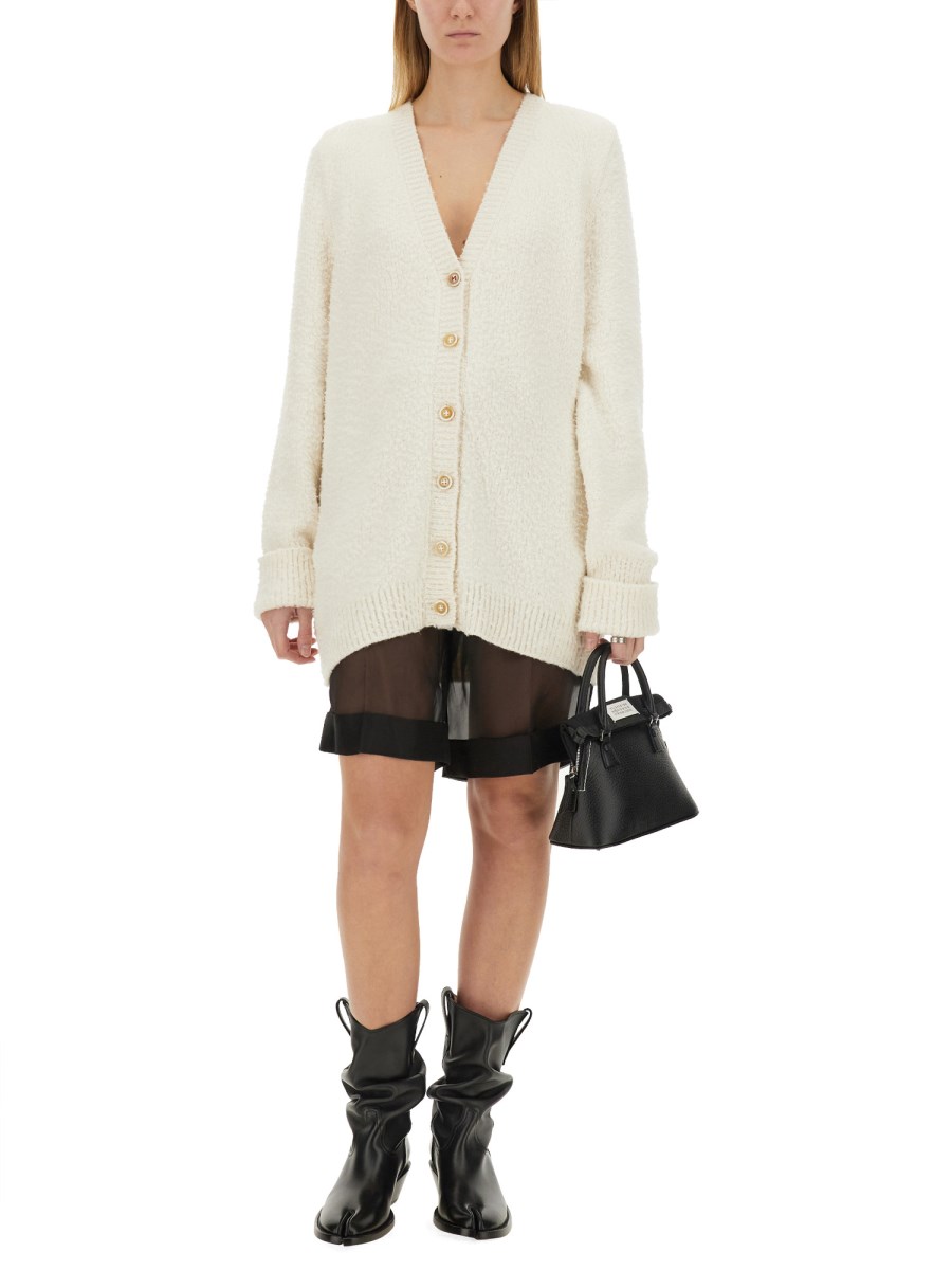 MAISON MARGIELA CARDIGAN OVERSIZE EFFETTO INFELTRITO Nuova