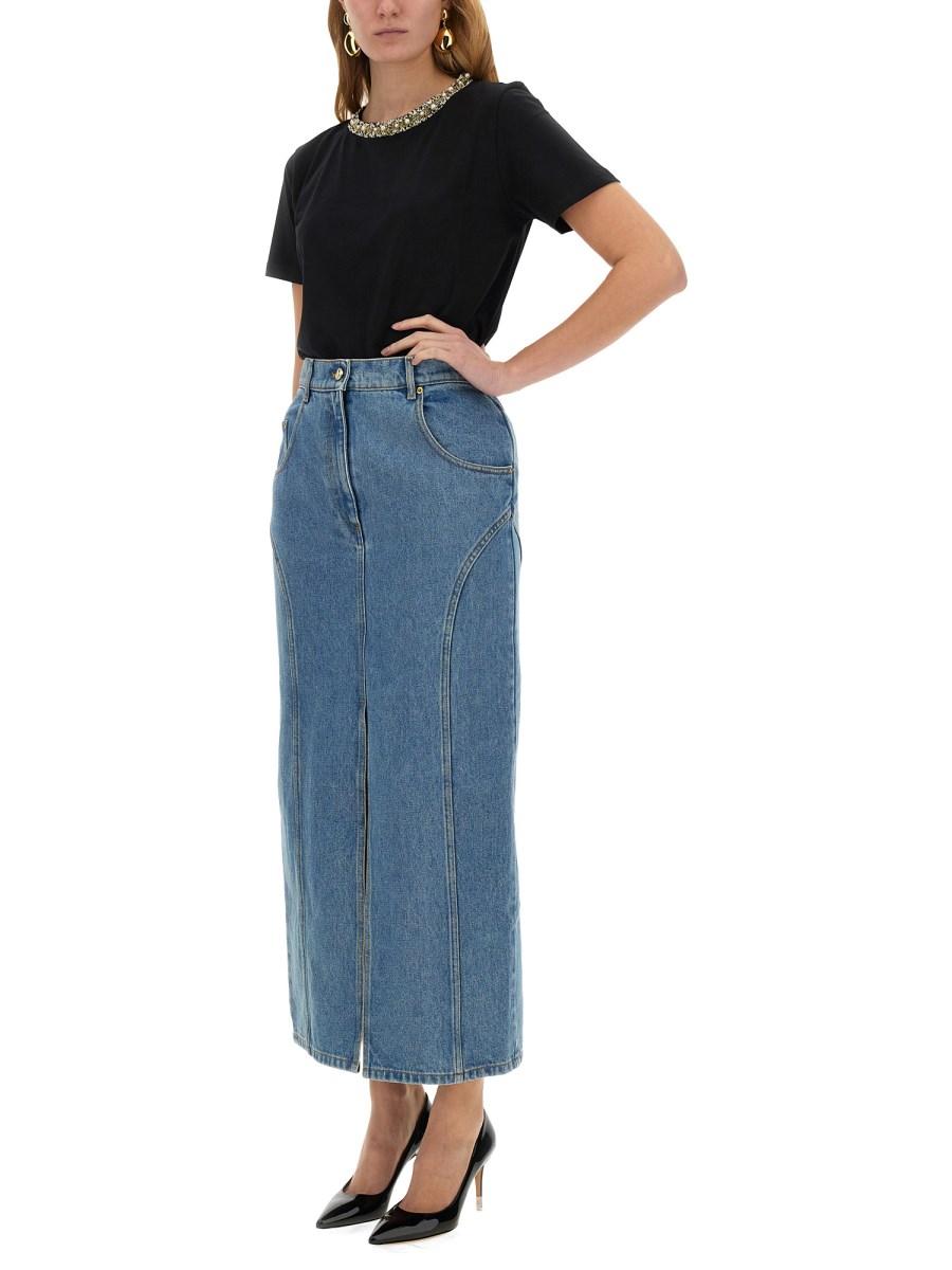 NINA RICCI T-SHIRT CON COLLO RICAMATO Consegna Veloce