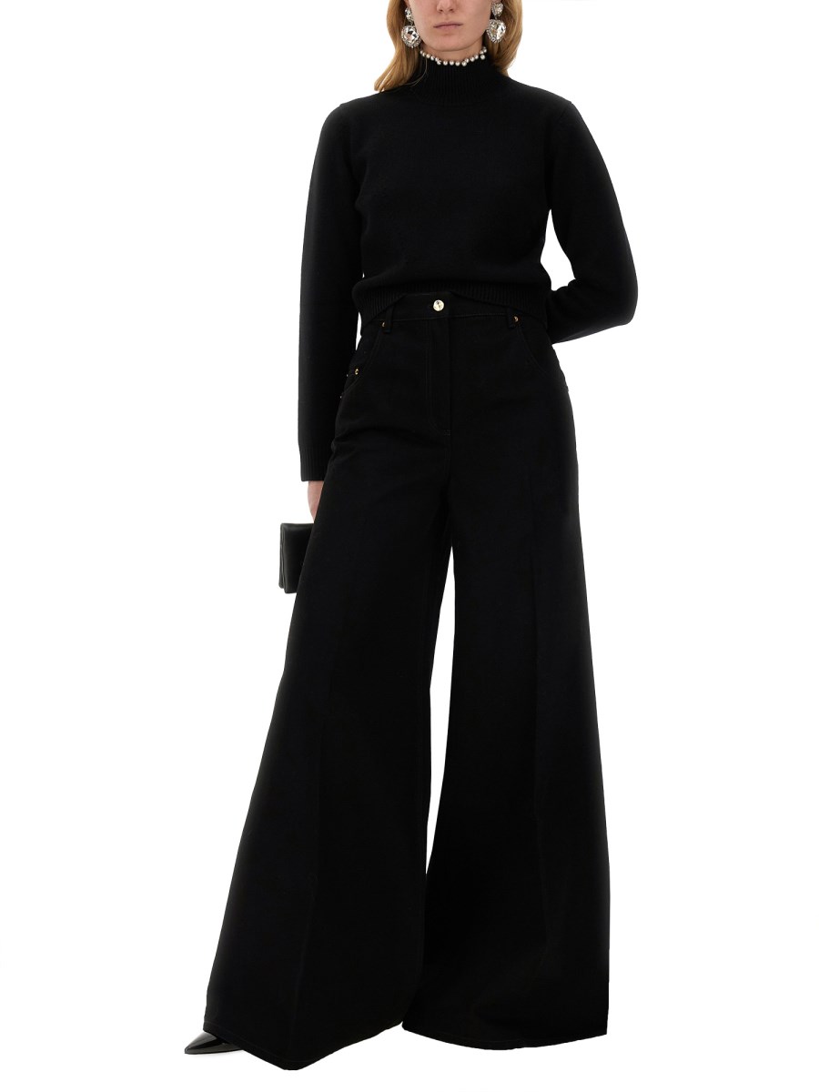 NINA RICCI PANTALONE SVASATO IN DENIM Shopping Online