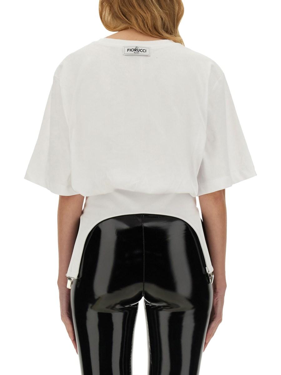 FIORUCCI T-SHIRT IN COTONE CON BRETELLE Prezzo Ridotto