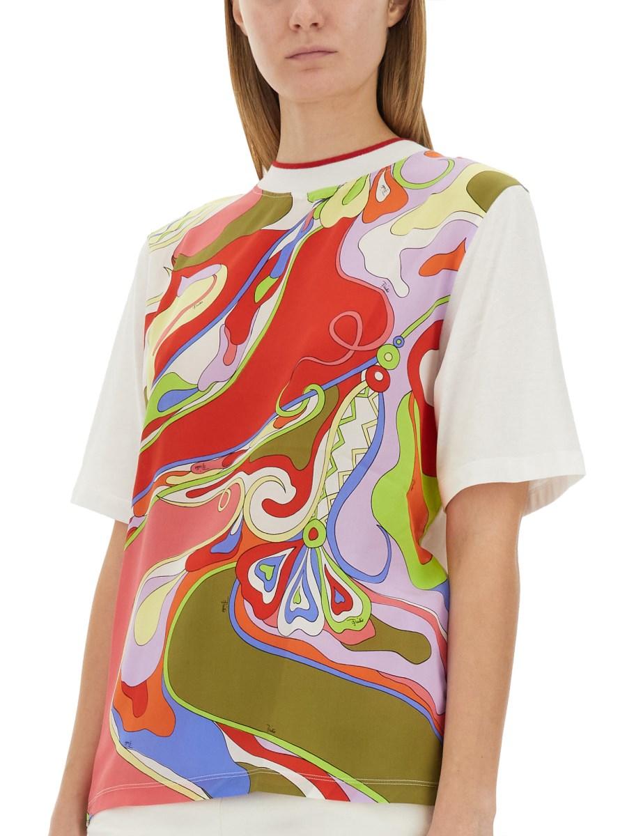 PUCCI T-SHIRT IN COTONE CON STAMPA Online