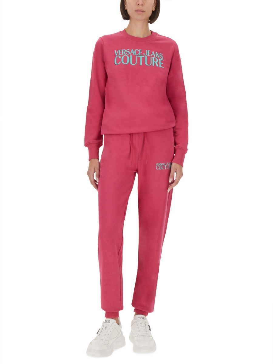 VERSACE JEANS COUTURE PANTALONE JOGGING CON LOGO In Saldo