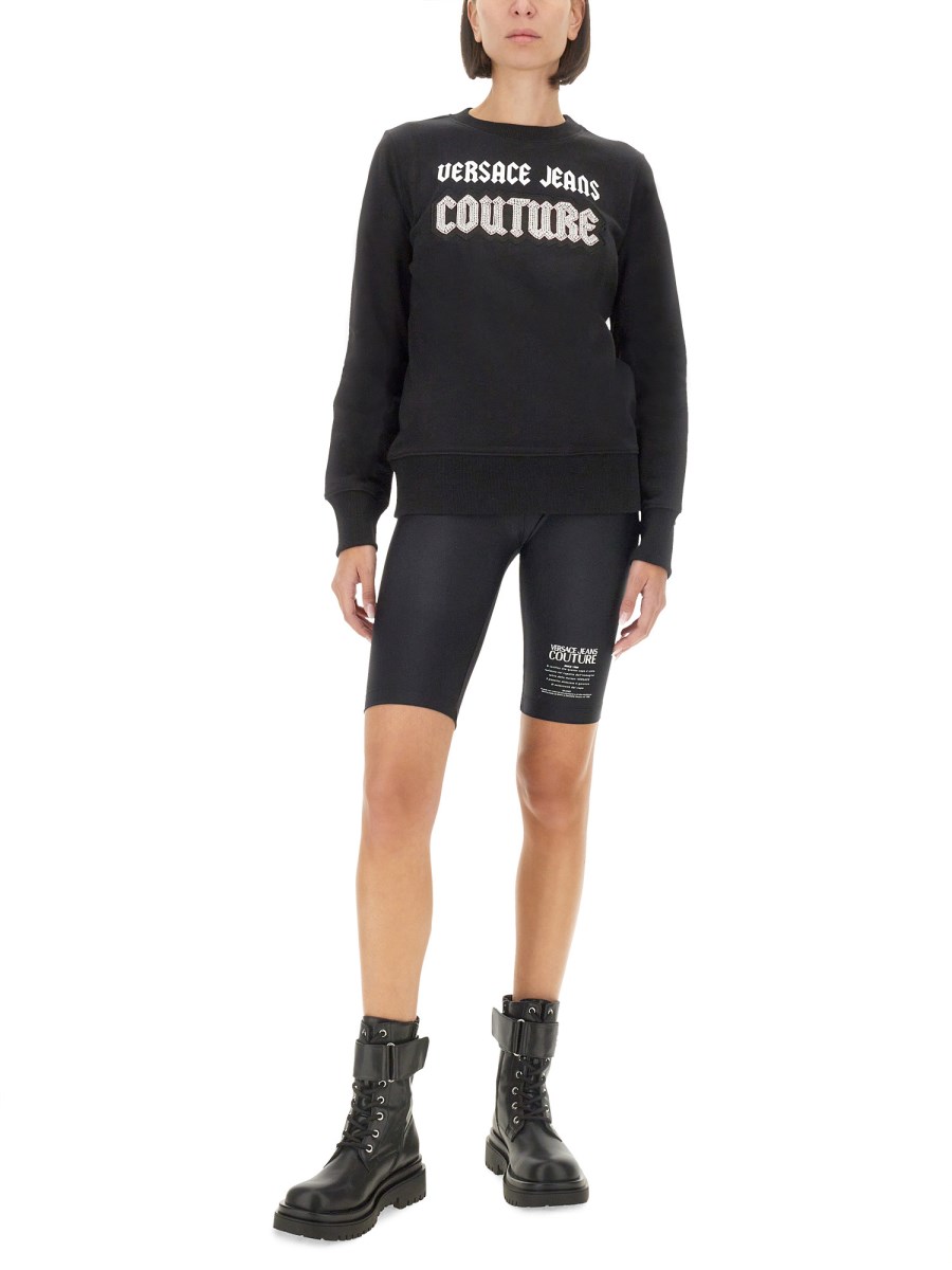 VERSACE JEANS COUTURE BERMUDA CICLISTA CON LOGO Pezzi Unici