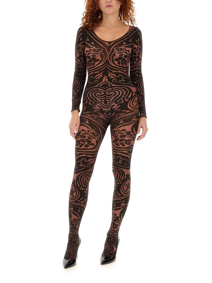 ETRO X WOLFORD BODYSUIT ETRO X WOLFORD IN NYLON CON MOTIVO PAISLEY TATTOO Latest fashion