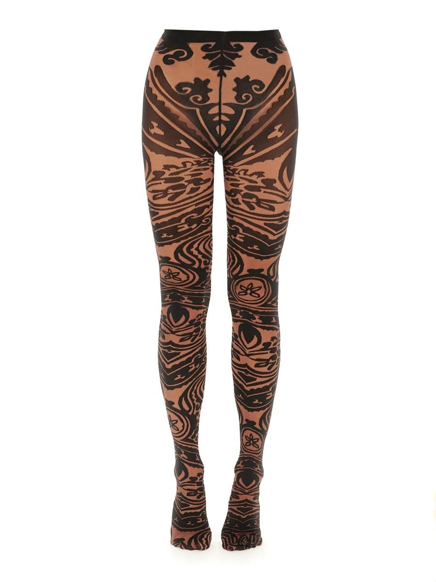 ETRO X WOLFORD COLLANT ETRO X WOLFORD IN NYLON CON MOTIVO PAISLEY TATTOO Sottocosto