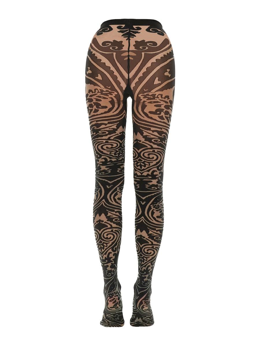 ETRO X WOLFORD COLLANT ETRO X WOLFORD IN NYLON CON MOTIVO PAISLEY TATTOO Convenienza