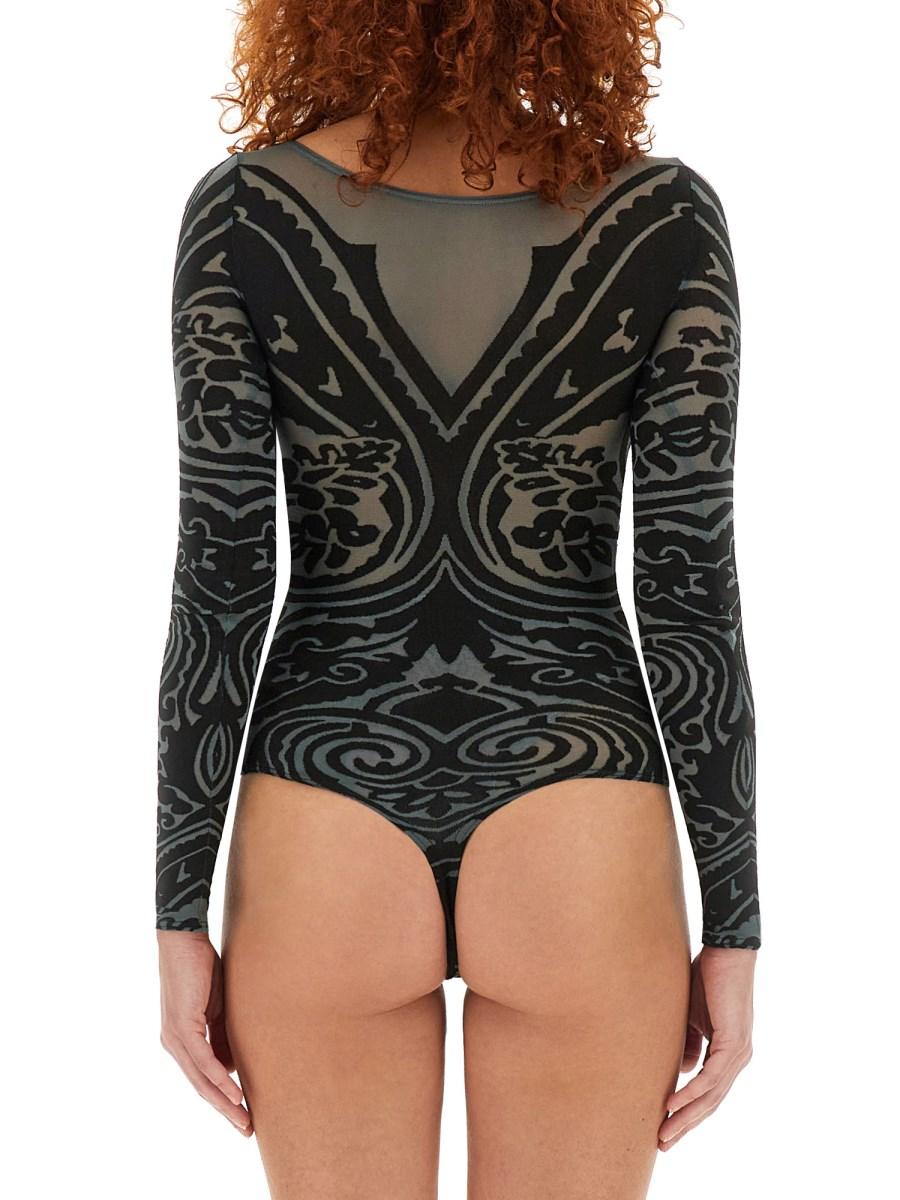 ETRO X WOLFORD BODY ETRO X WOLFORD IN NYLON CON MOTIVO PAISLEY TATTOO Novità