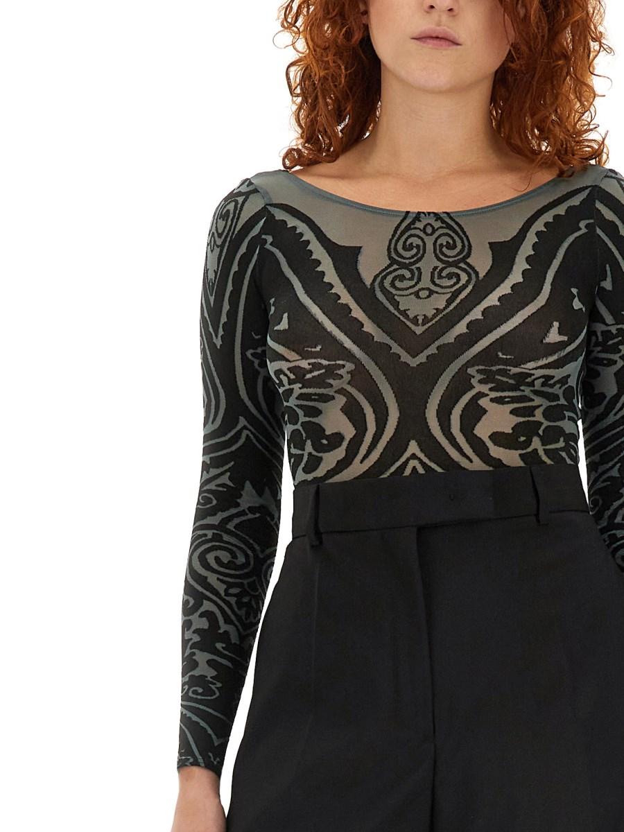 ETRO X WOLFORD BODY ETRO X WOLFORD IN NYLON CON MOTIVO PAISLEY TATTOO Novità
