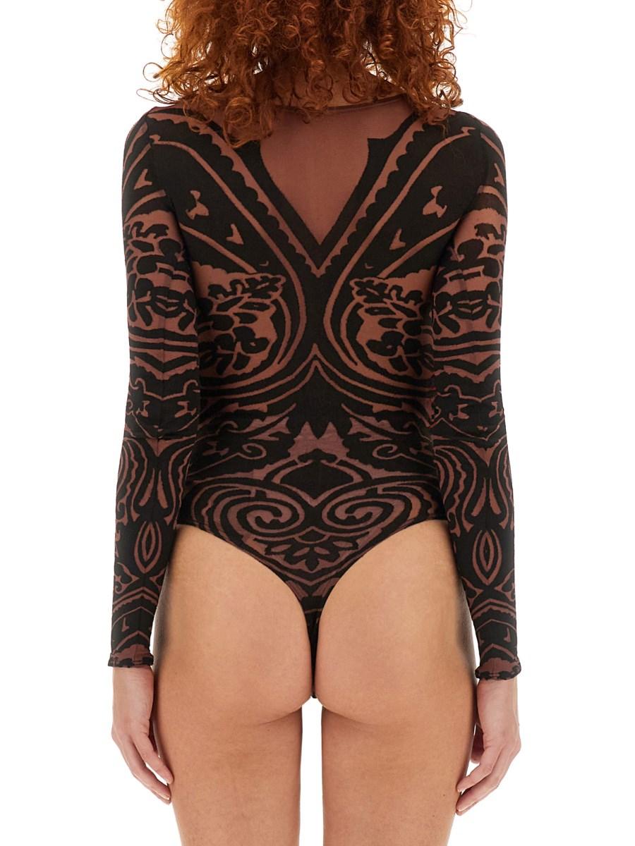 ETRO X WOLFORD BODY ETRO X WOLFORD IN NYLON CON MOTIVO PAISLEY TATTOO Presa