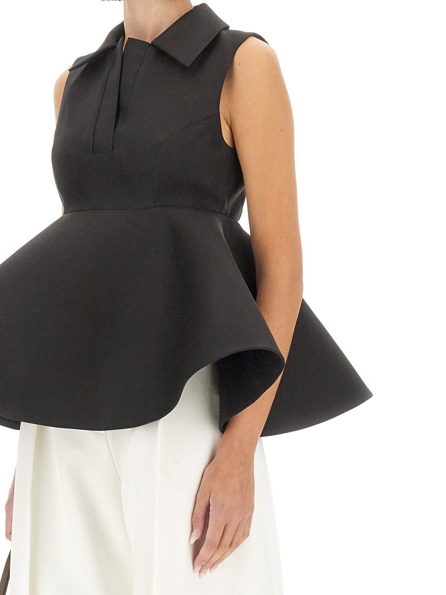 JACQUEMUS TOP SPALLA CON VOLANT Saldi