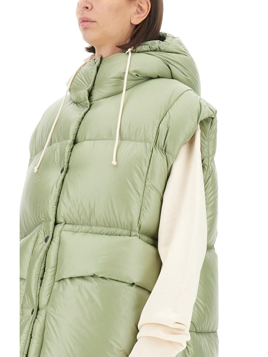 JIL SANDER GILET CON LOGO IN NYLON 2025