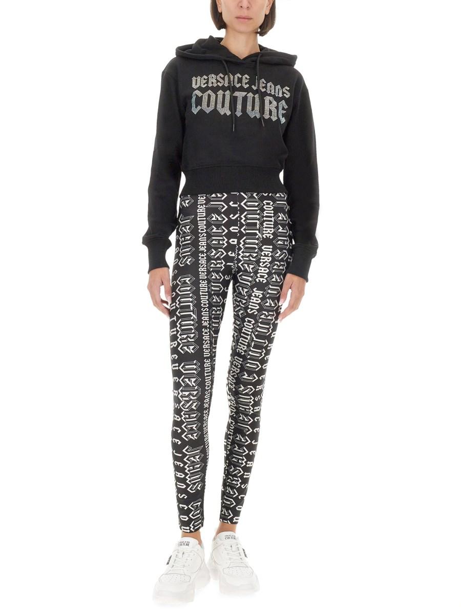 VERSACE JEANS COUTURE LEGGINGS CON STAMPA Nuovo