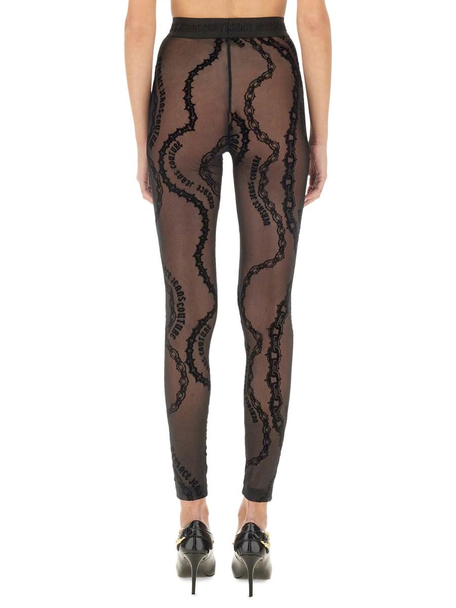 VERSACE JEANS COUTURE LEGGINGS CON STAMPA Vendita