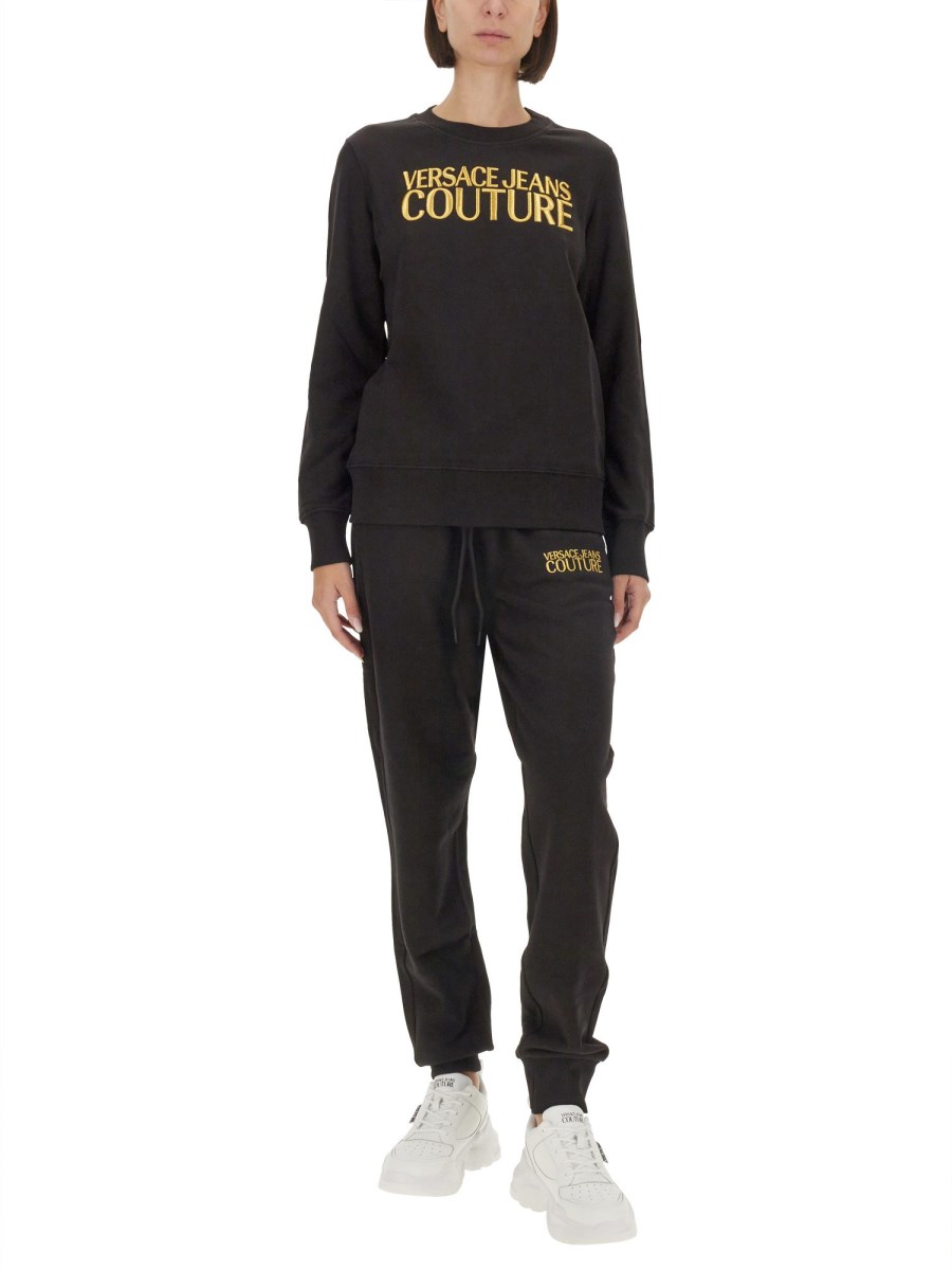VERSACE JEANS COUTURE FELPA IN COTONE CON LOGO Soddisfazione Garantita