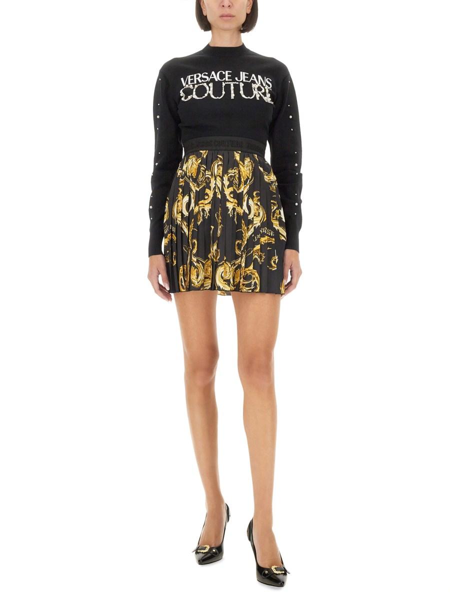 VERSACE JEANS COUTURE MAGLIA IN VISCOSA CON LOGO Negozi Online