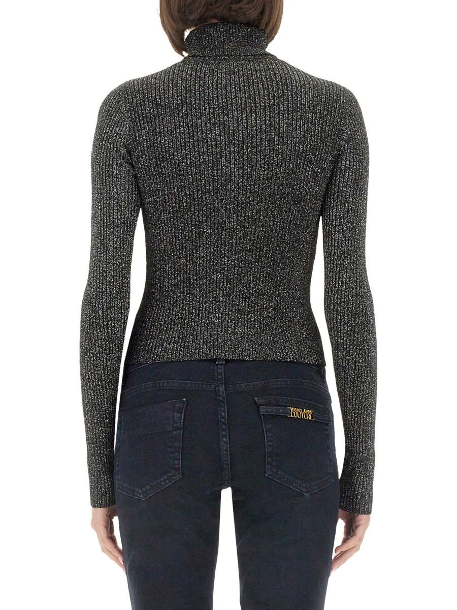 VERSACE JEANS COUTURE MAGLIA IN LUREX CON LOGO Fino Al -60%