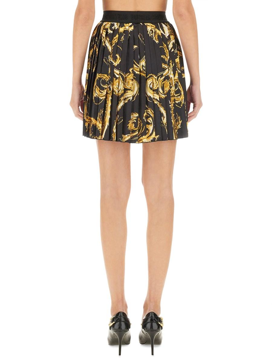 VERSACE JEANS COUTURE GONNA MINI PLISSETTATA Shopping Online
