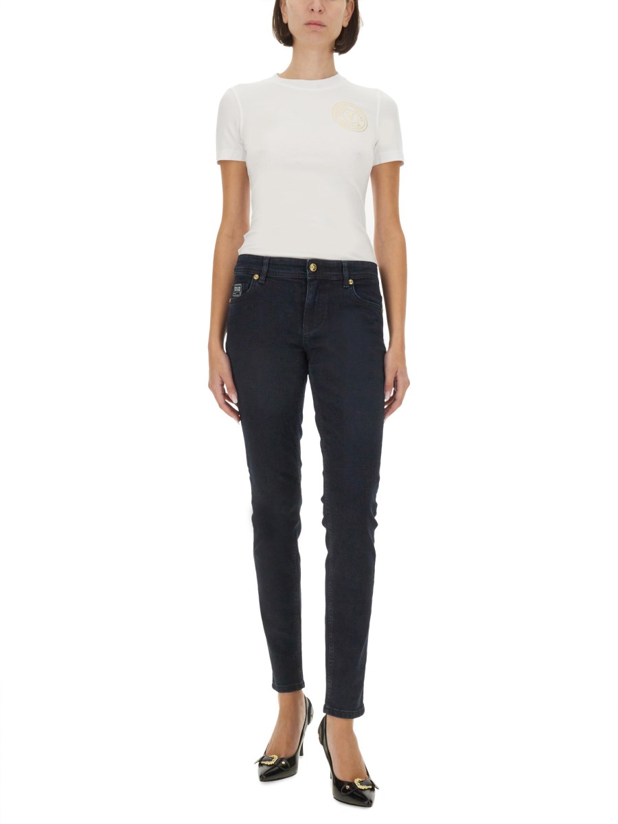 VERSACE JEANS COUTURE T-SHIRT IN JERSEY DI COTONE CON LOGO Affare Del Giorno