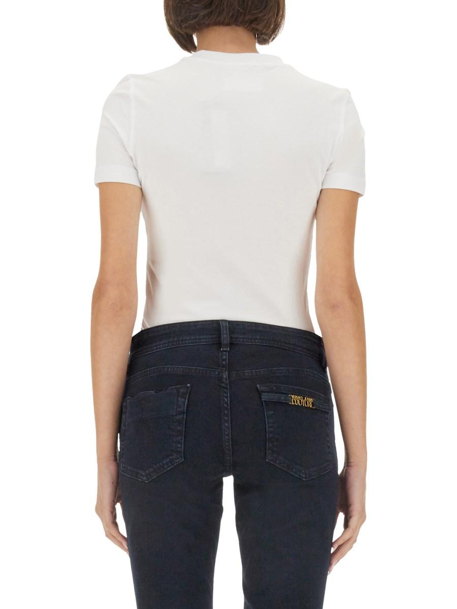 VERSACE JEANS COUTURE T-SHIRT IN JERSEY DI COTONE CON LOGO Affare Del Giorno