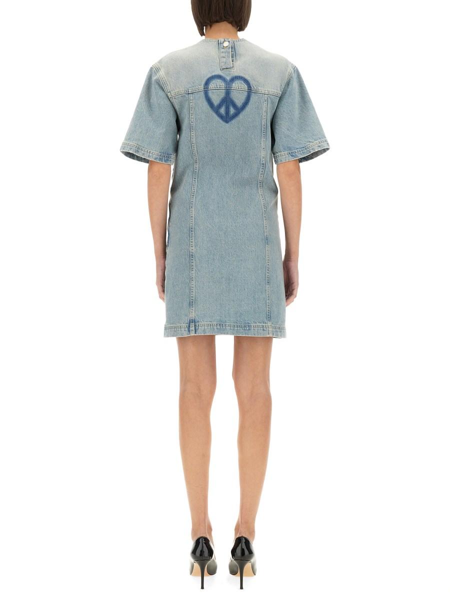 MOSCHINO JEANS ABITO MINI IN DENIM SMART CODES Sconto
