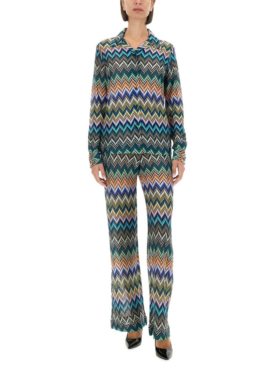 MISSONI CAMICIA TAGLIO BOWLING IN VISCOSA ZIG ZAG Offerta