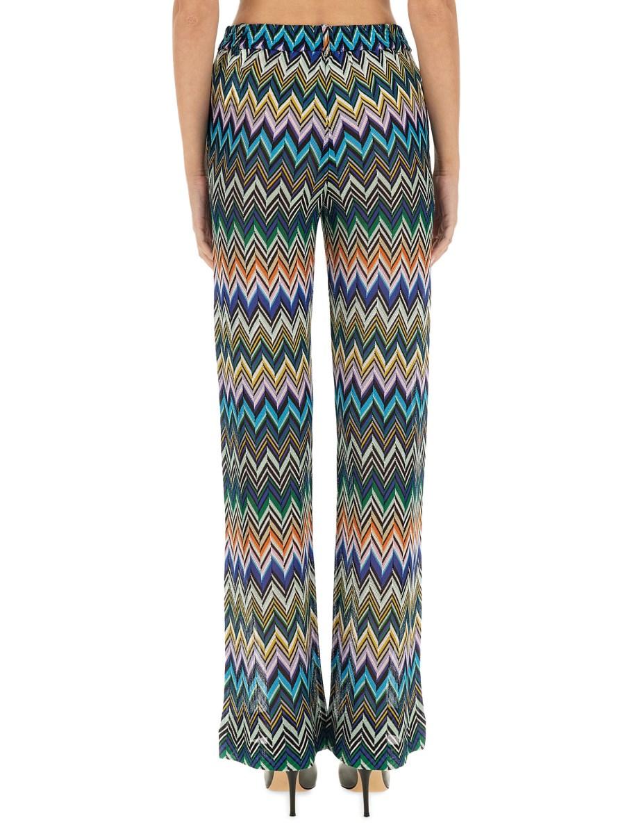 MISSONI PANTALONE DRITTO CON ZIG ZAG SFALSATO IN VISCOSA Economico