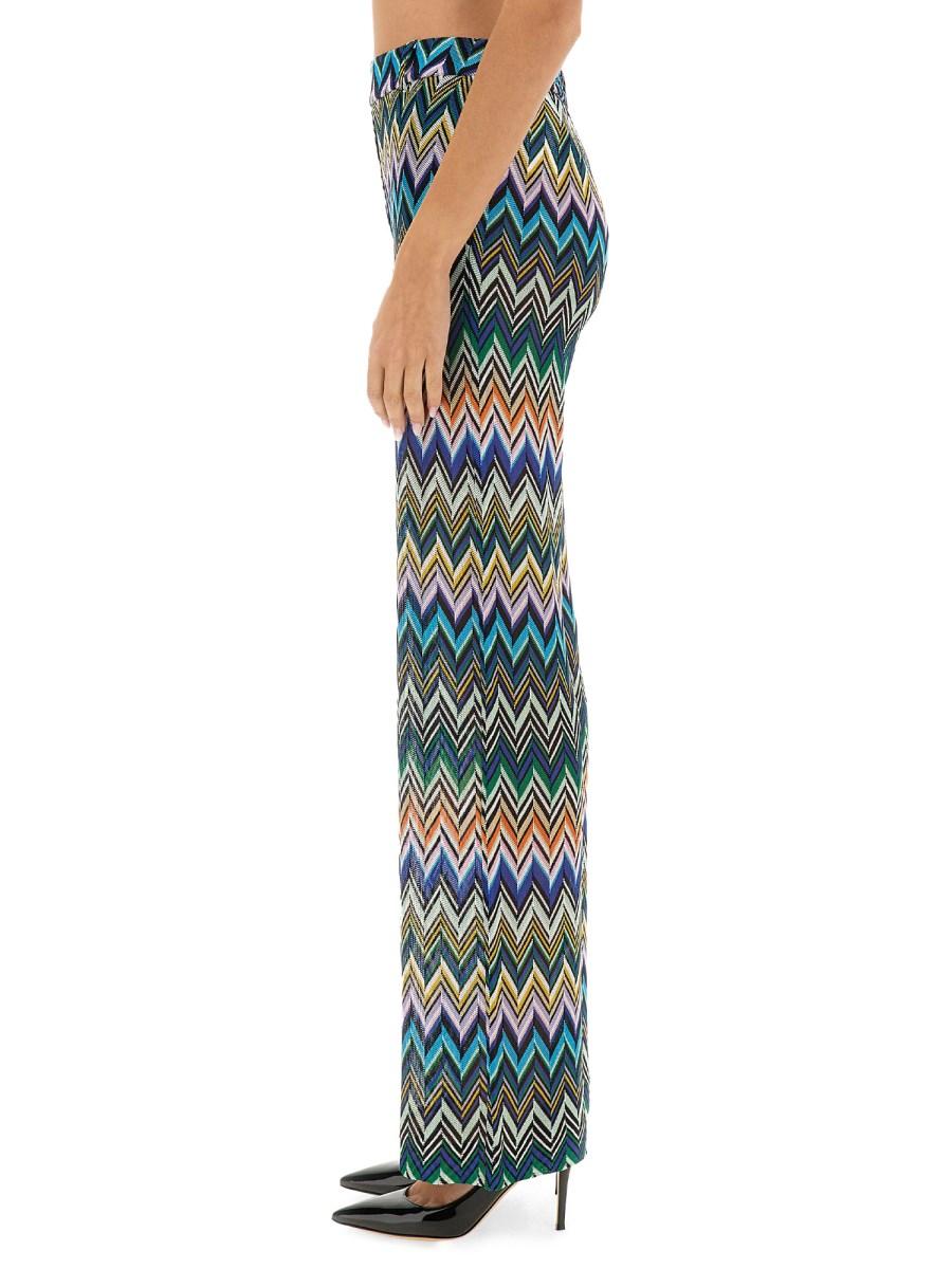 MISSONI PANTALONE DRITTO CON ZIG ZAG SFALSATO IN VISCOSA Economico
