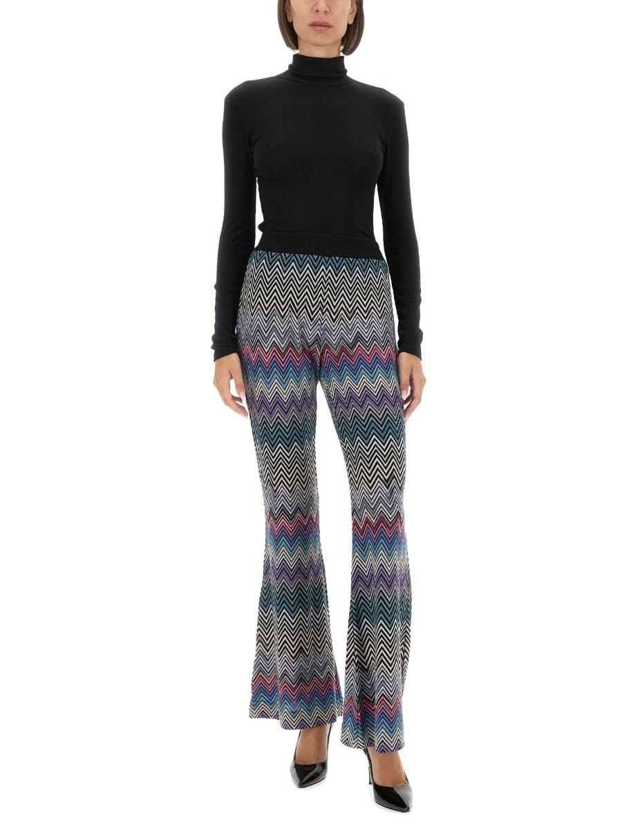MISSONI PANTALONE FLARE ZIG-ZAG IN LANA Online