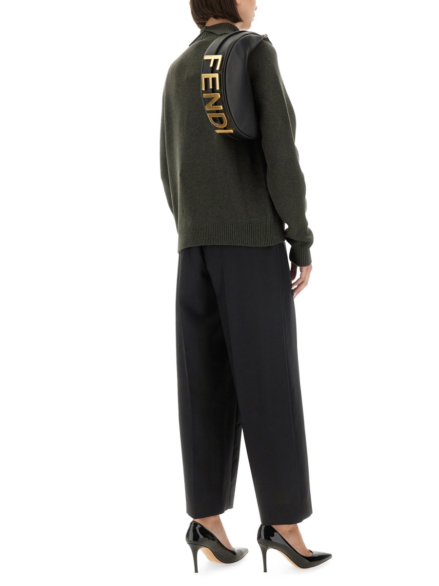 FENDI PULLOVER A COLLO ALTO IN CASHMERE In Saldo