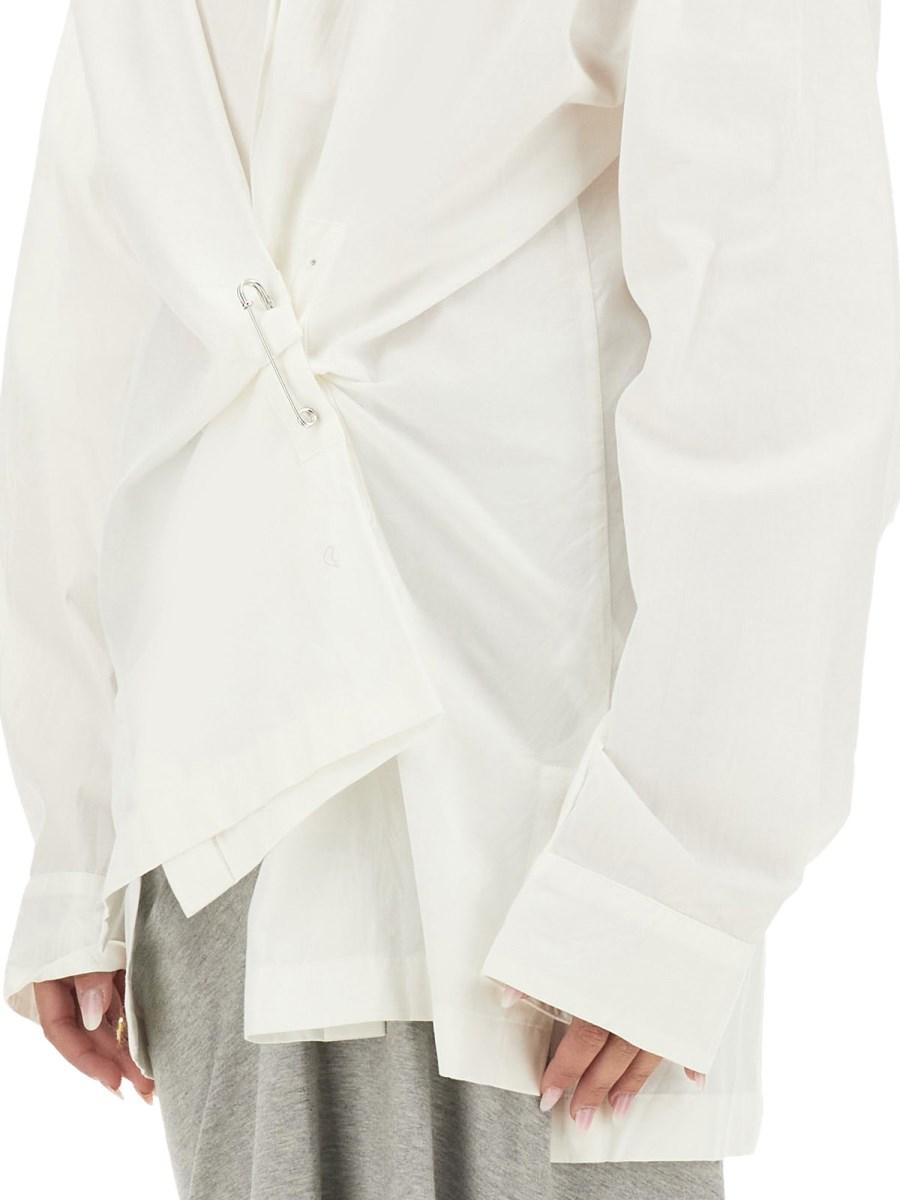DRIES VAN NOTEN CAMICIA OVERSIZE FIT IN POPELINE DI COTONE Italia